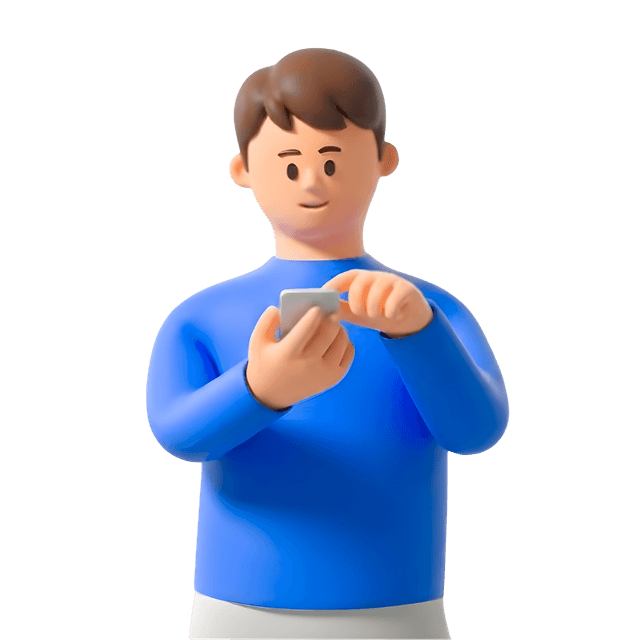 폰을 보는 사람